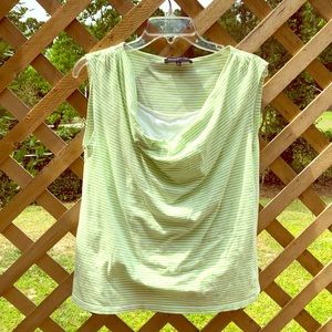 Mint green stripe sleeveless top!